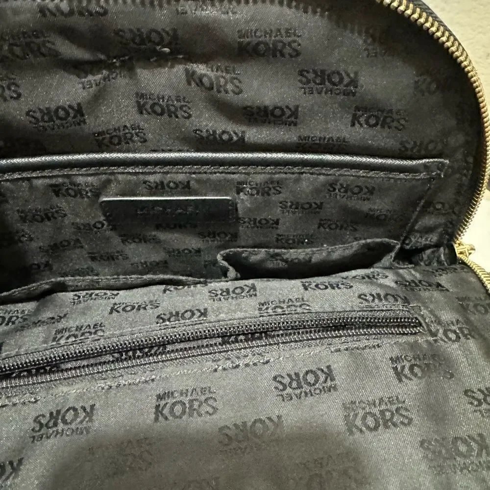 Michael Kors saffiano Black Emmy Leather Backpack